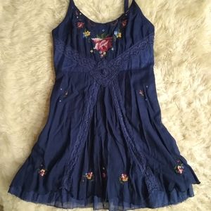 Free People A frame embroidered dress